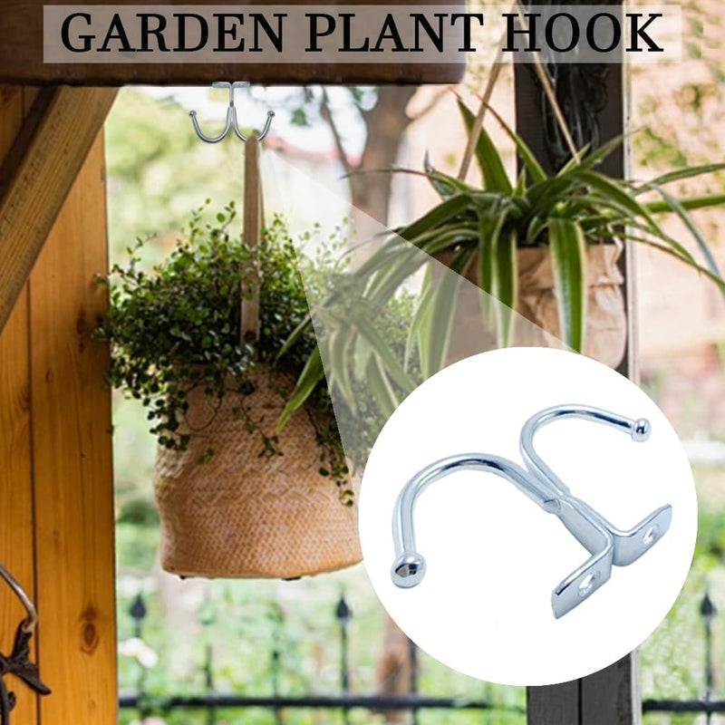 Hdtyyln 10 Pcs Double Prong Ceiling Hook, Under Cabinet Hooks, Heavy Duty Hook Under Wardrobe Organizer for Hanging Home Office Kitchen Utensils Keys Towel Bags Towel Cup, Garden Plant Hanger Hooks - Image 3